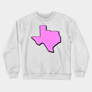 Pink Texas Outline Crewneck Sweatshirt